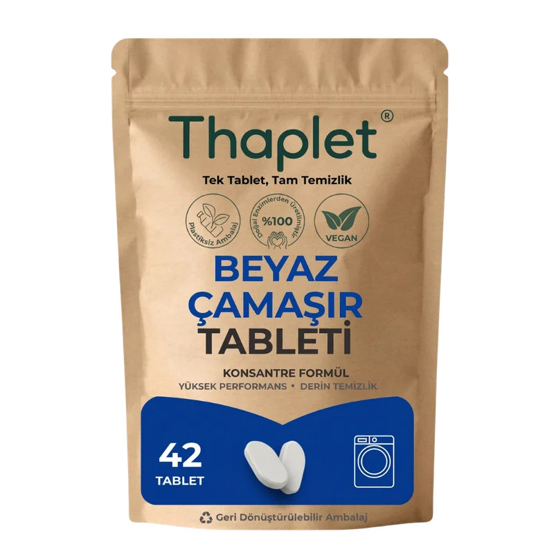 Thaplet Beyaz Çamaşır Deterjanı Tableti 42 Adet Tablet